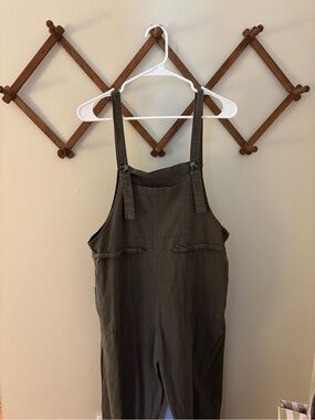 Amazon Olive Green Cotton Overalls Jumpsuit